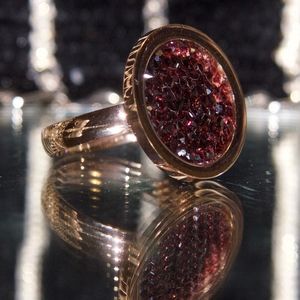 14kt Gold Dipped Swarovski crystal Ring